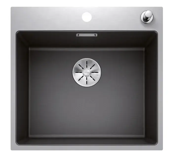 Blanco Subline 500 – Évier en silgranit, 54×51 mm, avec commande excentrique, SteelFrame, InFino, anthracite 524111