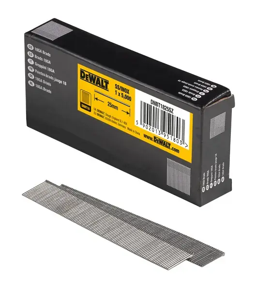 DeWALT – Clous 1,25×25 mm, 5000 pcs DNBT1825SZ