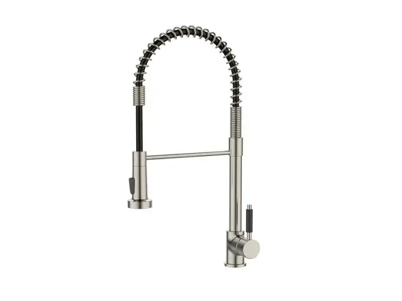 Alveus Urban - Mitigeur d'évier avec bras flexible et douchette, inox/noir mat 1150886