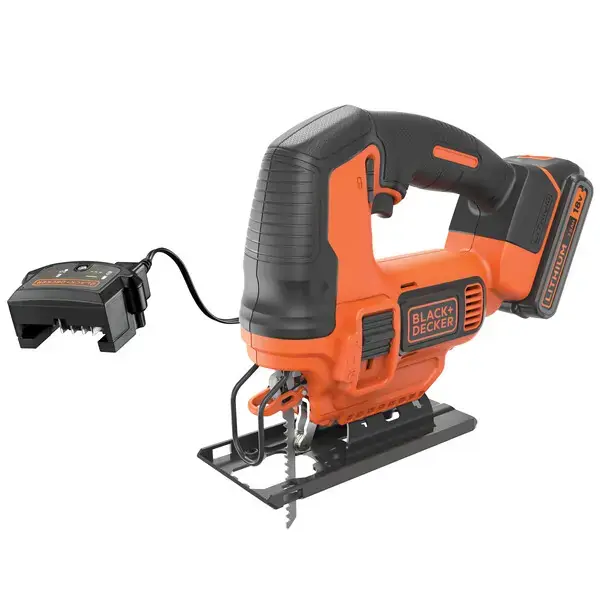 BLACK+DECKER – Scie sauteuse sans fil 18V, 1 batteries 2,0 Ah Li-Ion, chargeur BDCJS18-QW