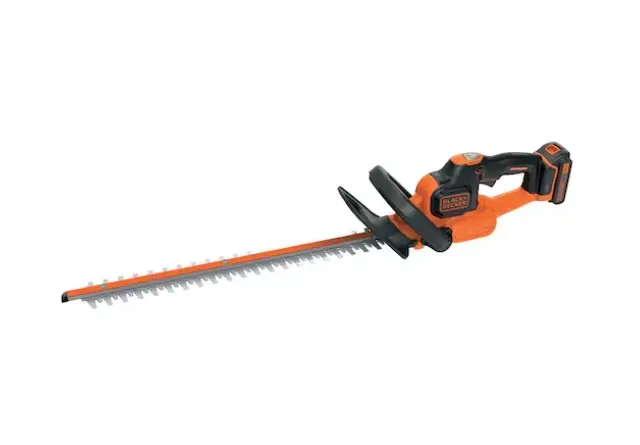 BLACK+DECKER – Taille-haie sans fil 18V 45 cm, 1 batterie 2,0 Ah Li-Ion, chargeur GTC18452PC-QW