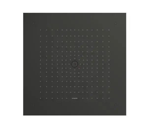 Hansgrohe Raindance E - Douche de tête 40x40 cm, EcoSmart, chrome noir brossé 26253340