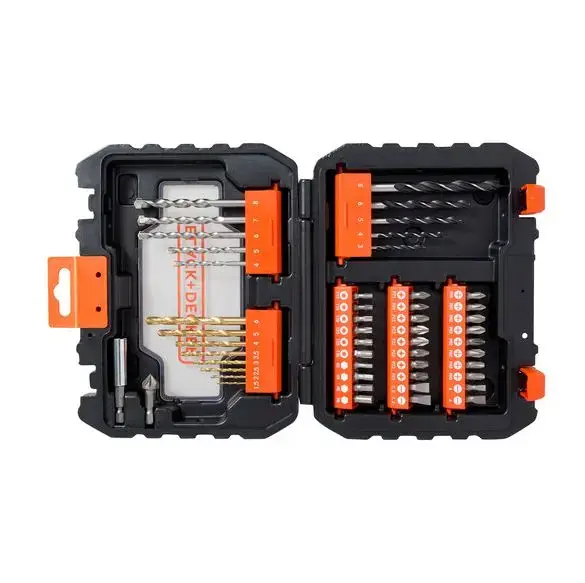 BLACK+DECKER – Set 50 embouts et forets A7232-XJ