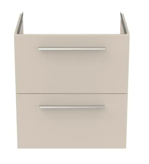 Ideal Standard i.Life A - Meuble pour lavabo, 58x44x63 cm, 2 tiroirs, sable mat T6850NF