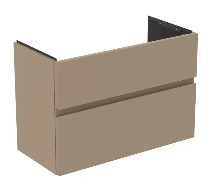 Ideal Standard Finesse - Meuble pour lavabo, 80x38x55 cm, 2 tiroirs, Matt Greige E3380UP