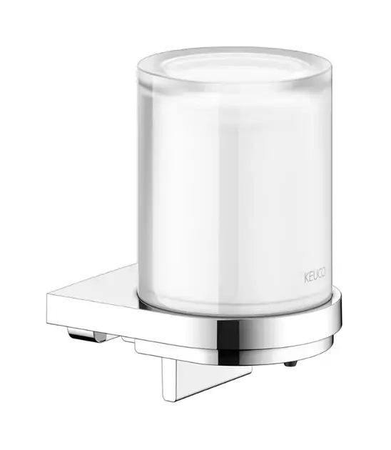 Keuco Collection Moll – Distributeur de savon avec support, verre dépoli / chrome 12752019000