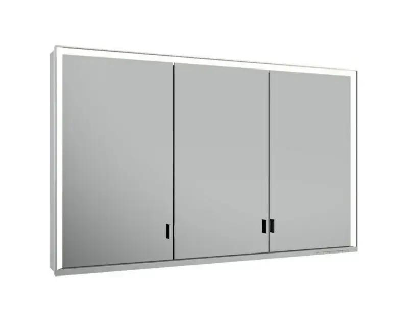 Keuco Royal Lumos – Armoire avec miroir et éclairage LED, 120 x 74 x 17 cm, aluminium 14305172301
