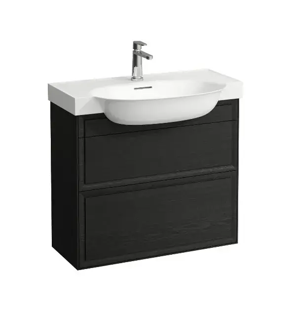 Laufen The New Classic - Meuble lavabo, 78x32x68 cm, 2 tiroirs, chêne noir H4060420856281