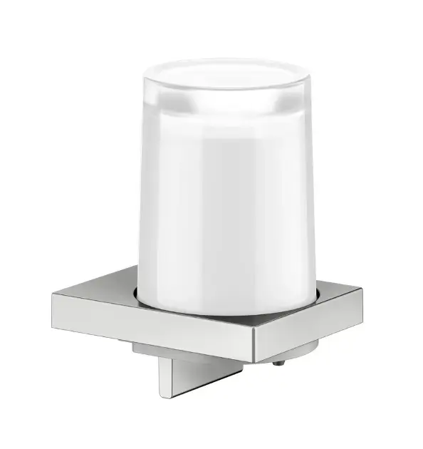 Keuco Edition 11 – Distributeur de savon avec support, verre dépoli/acier inoxydable 11152069000