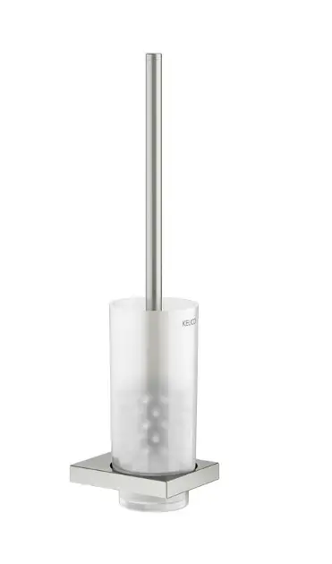 Keuco Edition 11 – Brosse de toilette avec support, verre dépoli/acier inoxydable 11164069000