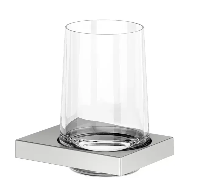 Keuco Edition 11 – Porte-brosse à dents et porte-dentifrice, verre/acier inoxydable 11150069000