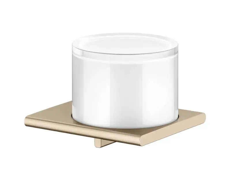 Keuco Edition 400 – Distributeur de savon avec support, verre dépoli/bronze brossé 11552039000