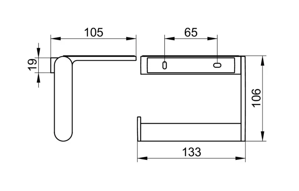 Keuco Plan – Porte-papier hygiénique avec étagère, acier inoxydable 14973060000