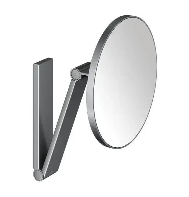 Keuco – Miroir cosmétique mural, chrome noir brossé 17612130000