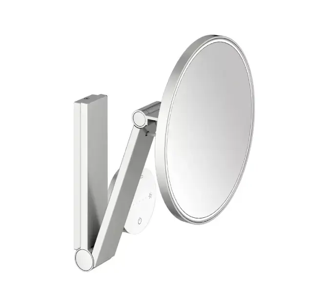 Keuco – Miroir cosmétique mural avec éclairage LED, acier inoxydable 17612069002