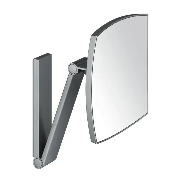 Keuco – Miroir cosmétique mural, chrome noir brossé 17613130000