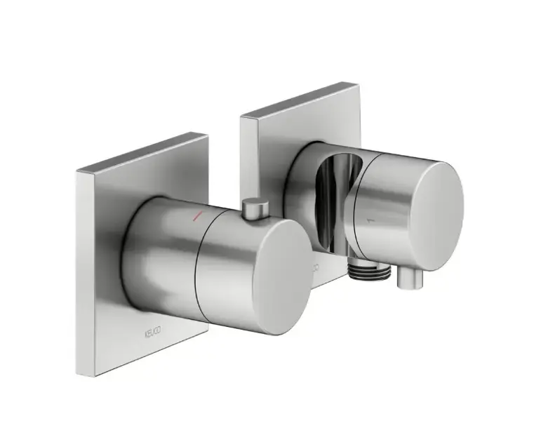 Keuco Edition 11 - Mitigeur thermostatique, encastré, pour 2 appareils, acier inoxydable 51153061222