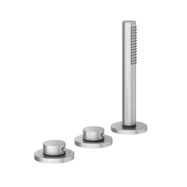 Keuco Edition 400 – Mélangeur bord de baignoire, montage 3 trous, acier inoxydable 51530060500