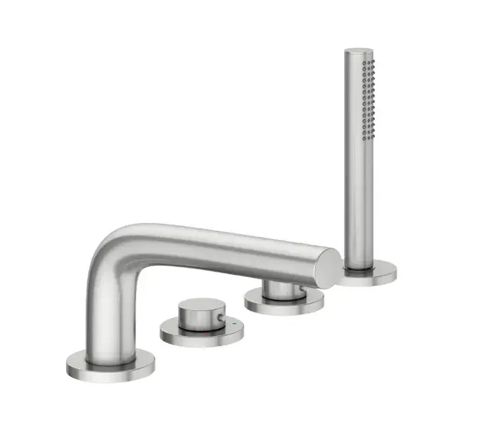 Keuco Edition 400 – Mélangeur bord de baignoire, montage 4 trous, acier inoxydable 51530060200