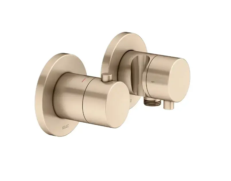 Keuco Edition 400 – Mitigeur thermostatique encastré, 2 sorties, bronze brossé 51553031221