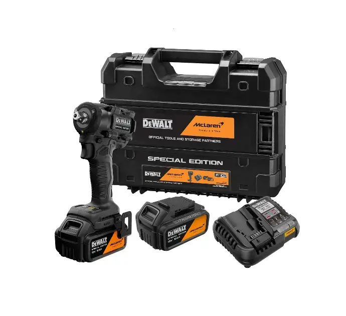 DeWALT – Clé à chocs sans fil 18 V, McLaren, 2 batteries XR Li-Ion 5,0 Ah, chargeur DCF92MP2T