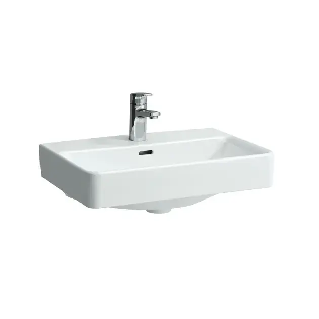 Laufen Pro S - Lavabo Compact, 55x38 cm, 1 trou pour robinetterie, blanc H8189580001041