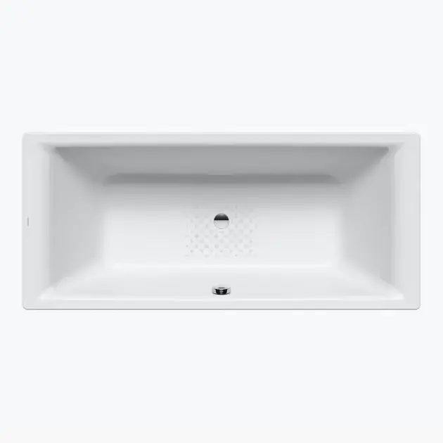 Kaldewei Ambiente - Baignoire rectangulaire Puro Duo 664, 180x80 cm, antidérapante, effet Perl, blanc 266430003001