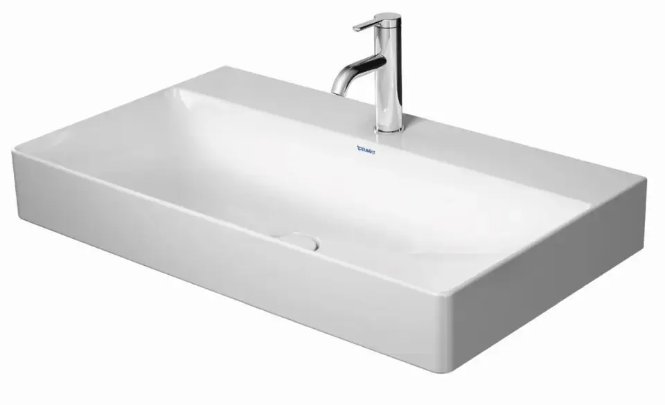 Duravit DuraSquare - Meuble-lavabo 80x47 cm, avec un trou pour robinet, DuraCeram, blanc alpin 2353800071