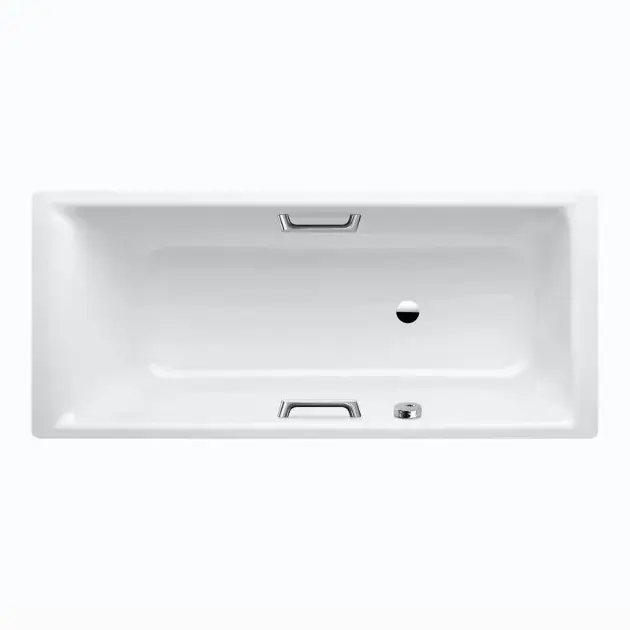 Kaldewei Ambiente - Baignoire Puro Star 659, 180x80 cm, trous pour poignées, effet Perl, blanc 255900013001