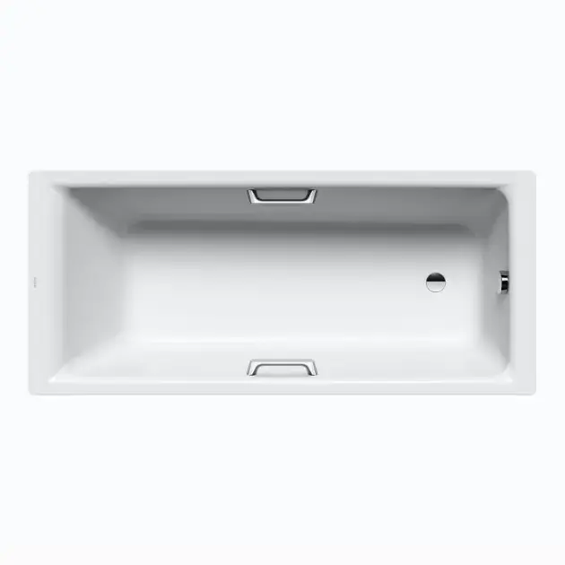 Kaldewei Ambiente - Baignoire Puro Star 655, 180x80 cm, trous pour poignées, effet Perl, blanc 255500013001