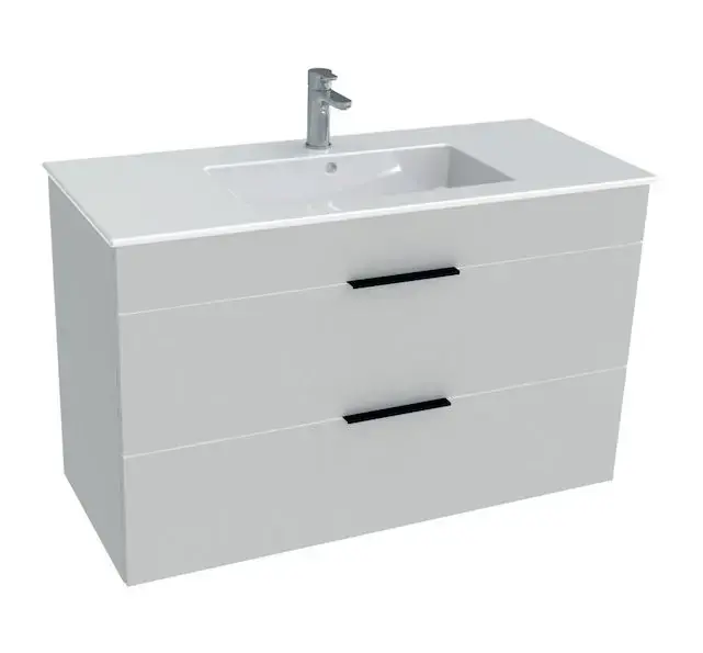 Jika Cube – Meuble avec lavabo, 98x42x62 cm, blanc H4536521763001
