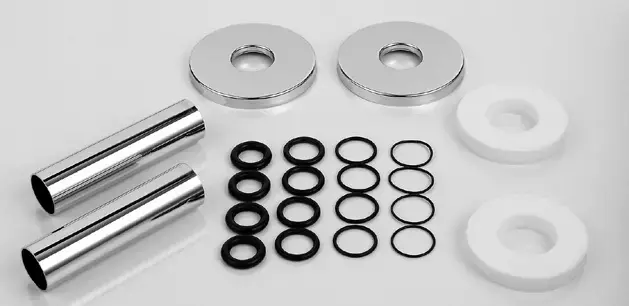 Zehnder – Set de caches pour couvrir le raccordement au radiateur, chrome 853738