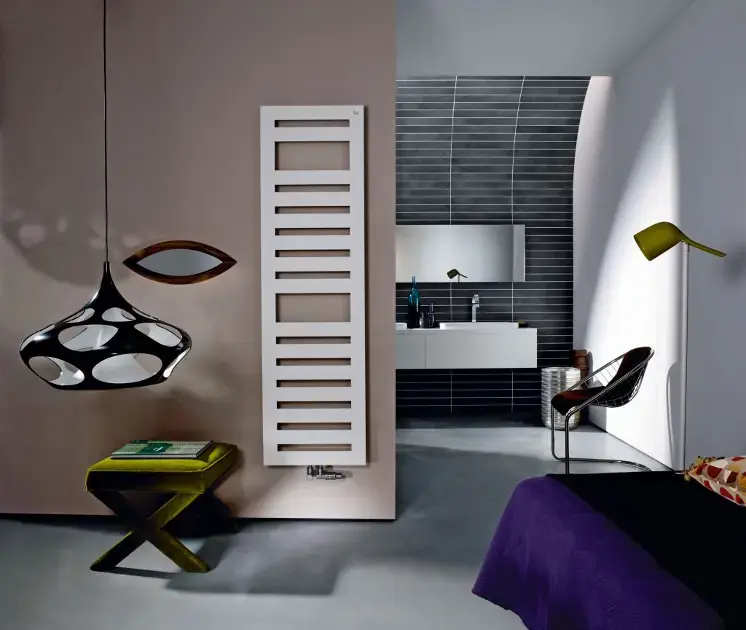 Zehnder Metropolitan Spa – Radiateur de salle de bains 81×60 cm, droit, raccord central 5 cm, laqué blanc MET-080-060