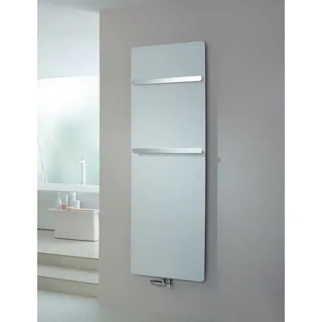 Zehnder Vitalo Bar – Radiateur de salle de bains 157×40 cm, droit, raccord central 5 cm, laqué blanc VIP-160-040