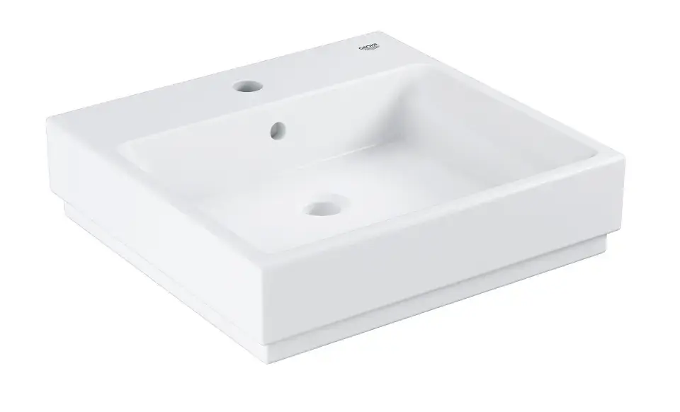 Grohe Cube Ceramic - Lavabo avec trop-plein, 50x49 cm, PureGuard, blanc alpin 3947400H