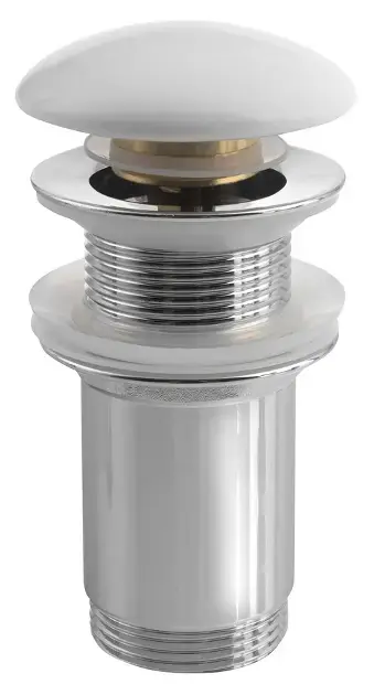 Sapho - Bonde refermable pour lavabo sans trop-plein, Click Clack, blanc AR900