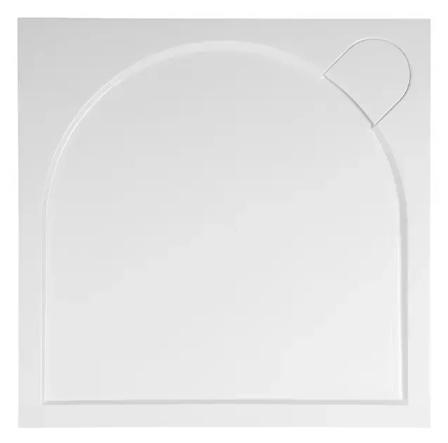 Gelco – Receveur de douche Larca G5, 90×90 cm, marbre coulé, blanc PL009