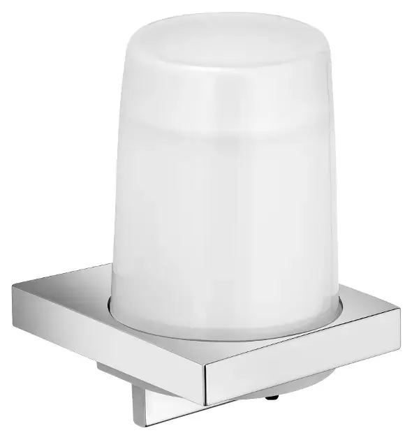 Keuco Edition 11 – Distributeur de savon avec support, 180 ml, verre dépoli/chrome 11152019000