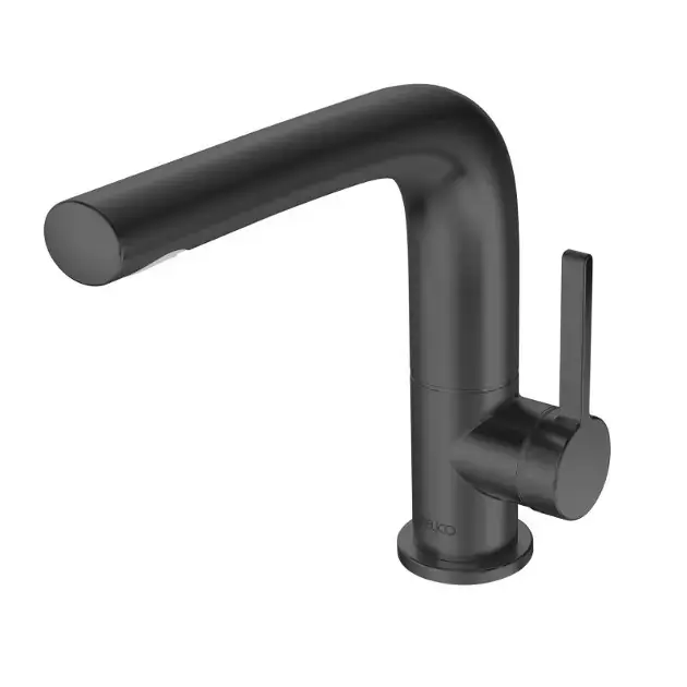 Keuco Edition 400 – Robinet de lavabo avec bec pivotant, chrome noir 51505130100