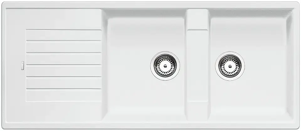 Blanco Zia 8 – Évier en silgranit, 116×50 cm, blanc 515597