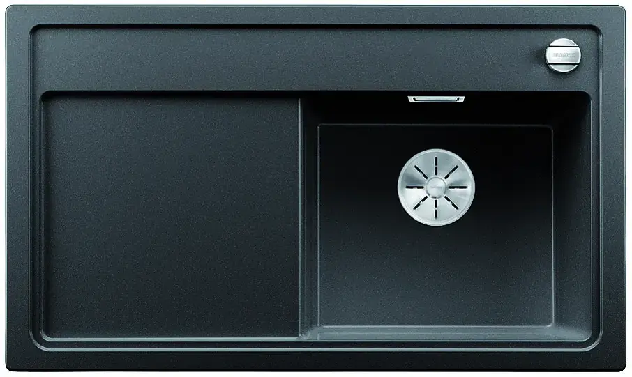 Blanco Zenar 45 – Évier en silgranit, 86×51 cm, avec commande de vidage, noir 526037