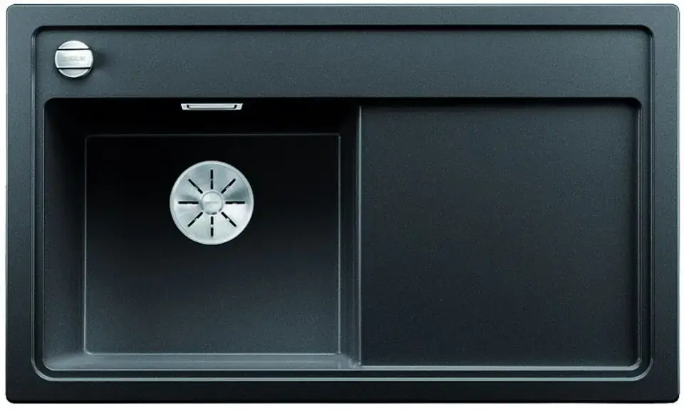 Blanco Zenar 45 – Évier en silgranit, 86×51 cm, avec commande de vidage, noir 526034