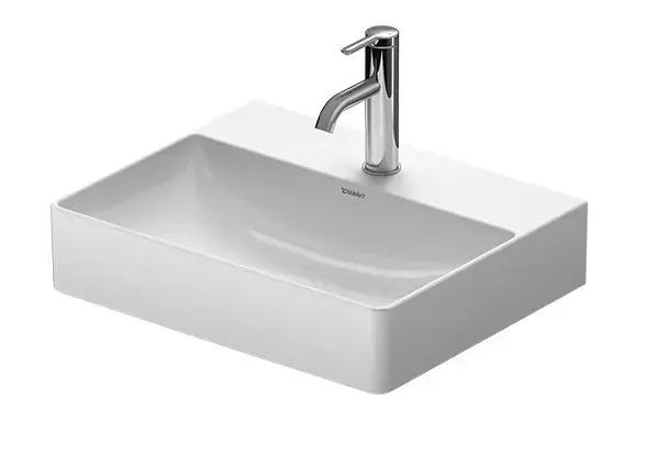 Duravit DuraSquare - Meuble-lavabo Compact, 50x40 cm, avec 1 trou pour robinetterie, DuraCeram, blanc 2356500041