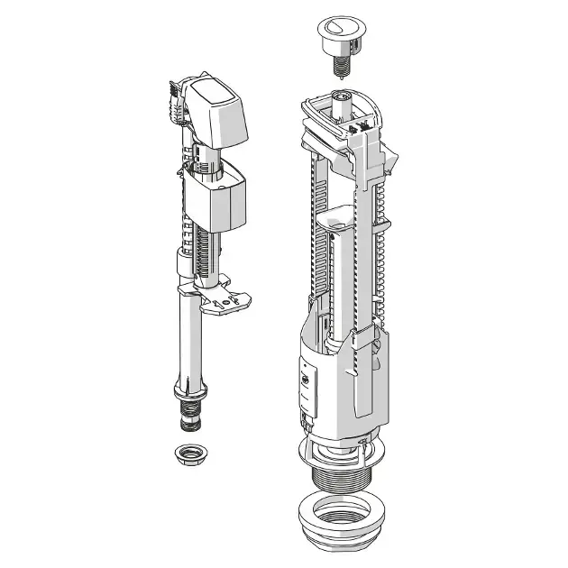 Jika – Mécanisme de chasse d&rsquo;eau pour WC combiné, blanc H8913830000001