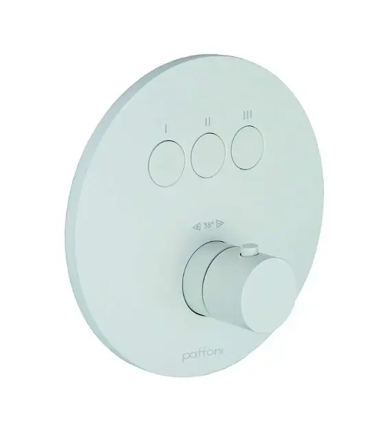 Paffoni Compact Box - Mitigeur thermostatique encastré, pour 3 appareils, blanc mat CPT019BO