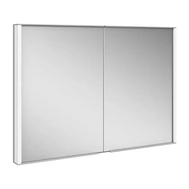 Keuco Royal Match – Armoire miroir avec éclairage à LED, encastrable, 100x70x15 cm, alu elox argenté 12813171311