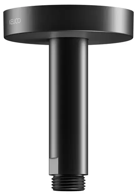 Keuco Elegance – Bras de douche au plafond, longueur 10 cm, noir mat 51689370100