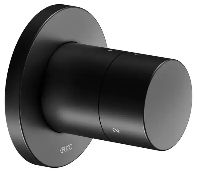 Keuco IXMO – Soupape encastrée pour 3 appareils, noir mat 59548370001