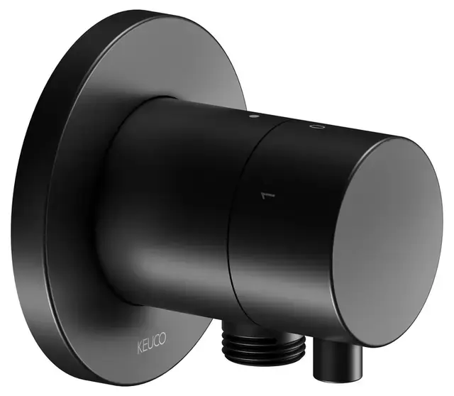 Keuco IXMO – Soupape encastrée pour 3 appareils, avec raccordement de douche, noir mat 59549371101