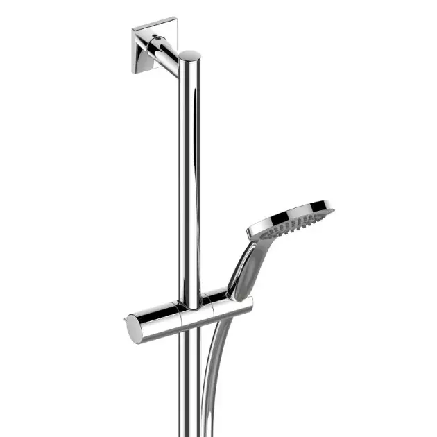 Keuco IXMO – Set de pommeau de douche, 3 jets, barre 86 cm et flexible, chrome 59587010802